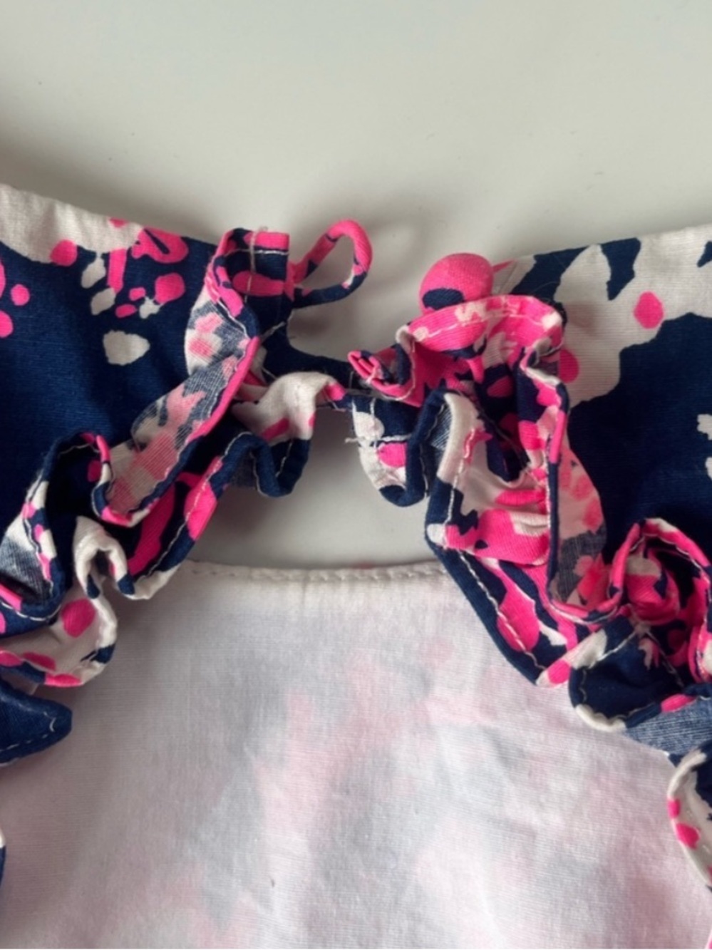 Lilly Pulitzer Fiesta Stretch Dress Beyond the Sea Print Ruffle Sleeve Pink - Picture 12 of 12